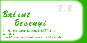 balint besenyi business card